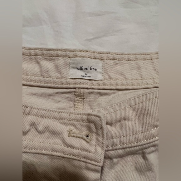 Aritzia Wilfred Cream Straight Leg Pants - Picture 2 of 4